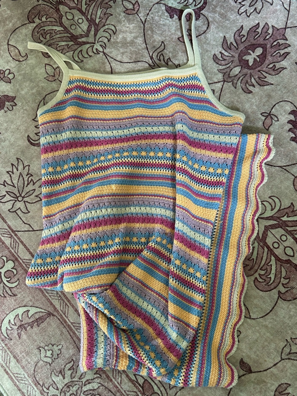 Striped Multicolor Knit Women's Sweater Top